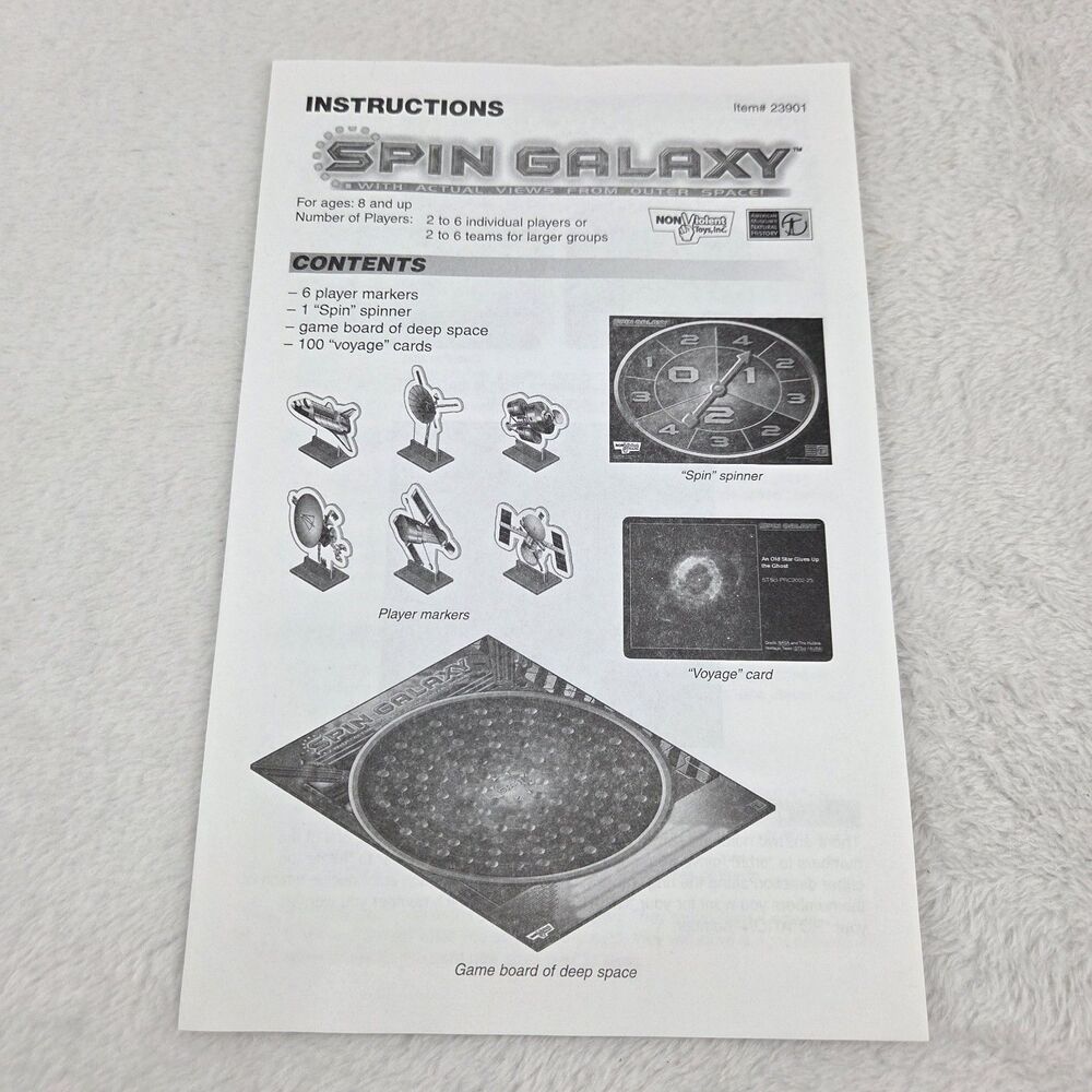 Vintage 2003 Spin Galaxy NASA Rare Board Game Nonviolent Toys Company Complete - Picture 3 of 13
